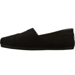 SKECHERS Women's BOBS Plush Canvas Slip-On Shoes -Women Activewear 1362691 001 alt4