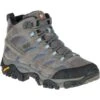 MERRELL Women's Moab 2 Mid Waterproof Hiking Boots, Granite , Wide -Women Activewear 2032259 004 main