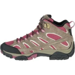 MERRELL Women's Moab 2 Mid Waterproof Hiking Boots, Boulder/ Blush -Women Activewear 2033039 201 alt4
