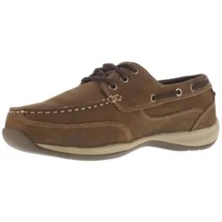 ROCKPORT WORKS Women's Sailing Club Steel Toe Boat Shoes, Brown 8 ROCKPORT WORKS Women's Sailing Club Steel Toe Boat Shoes, Brown -Women Activewear 2033610 201 alt2
