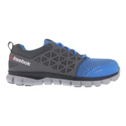 REEBOK WORK Women's Sublite Cushion Work Alloy Toe Work Shoes, Blue/ Grey -Women Activewear 2033645 408 alt4