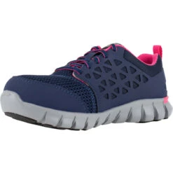 REEBOK WORK Women's Sublite Cushion Work Alloy Toe Athletic Oxford Sneakers, Navy/Pink 10 REEBOK WORK Women's Sublite Cushion Work Alloy Toe Athletic Oxford Sneakers, Navy/Pink -Women Activewear 2047777 402 alt3