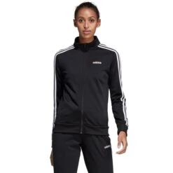 ADIDAS Women's Essentials 3-Stripes Tricot Jacket -Women Activewear 2060765 001 alt2