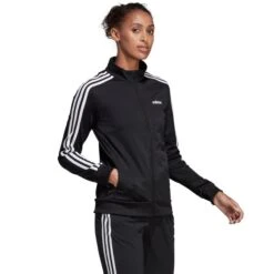 ADIDAS Women's Essentials 3-Stripes Tricot Jacket -Women Activewear 2060765 001 alt5