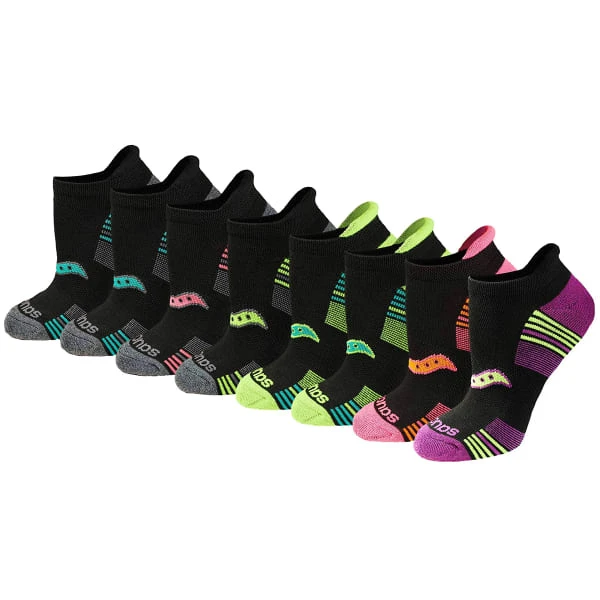 SAUCONY Women's Performance No-Show Sport Socks, 8-Pack 2 SAUCONY Women's Performance No-Show Sport Socks, 8-Pack