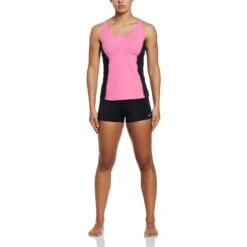 NIKE Women's Surge Powerback Tankini Swimsuit 13 NIKE Women's Surge Powerback Tankini Swimsuit -Women Activewear 2065419 630 alt5