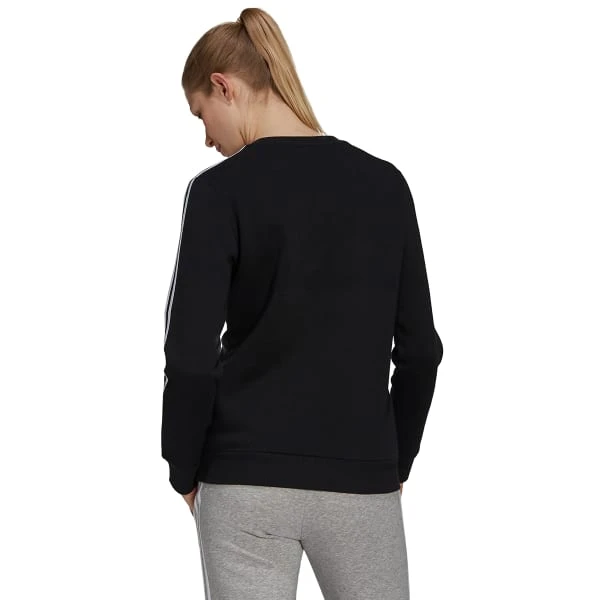 ADIDAS Women's Essential 3-Stripes Fleece Sweatshirt 5 ADIDAS Women's Essential 3-Stripes Fleece Sweatshirt - Image 3