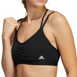 ADIDAS Women's Yoga Essentials Light Support Sports Bra -Women Activewear 2077972 001 alt5