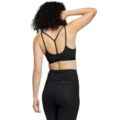 ADIDAS Women's Yoga Essentials Medium Impact Sports Bra -Women Activewear 2077973 001 alt3