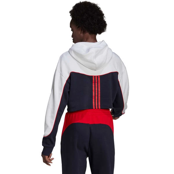 ADIDAS Women's Essentials Colorblock 3-Stripe Hoodie 5 ADIDAS Women's Essentials Colorblock 3-Stripe Hoodie - Image 3