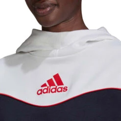 ADIDAS Women's Essentials Colorblock 3-Stripe Hoodie 15 ADIDAS Women's Essentials Colorblock 3-Stripe Hoodie -Women Activewear 2077980 402 alt5