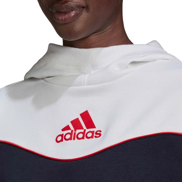ADIDAS Women's Essentials Colorblock 3-Stripe Hoodie 8 ADIDAS Women's Essentials Colorblock 3-Stripe Hoodie - Image 6