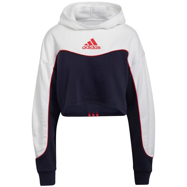 ADIDAS Women's Essentials Colorblock 3-Stripe Hoodie 3 ADIDAS Women's Essentials Colorblock 3-Stripe Hoodie
