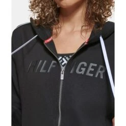 TOMMY HILFIGER Women's Ghost Graphic Full-Zip Hoodie 10 TOMMY HILFIGER Women's Ghost Graphic Full-Zip Hoodie -Women Activewear 2078015 001 alt3