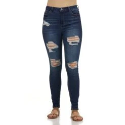 BLUE SPICE Juniors' High Waist Skinny Jeans