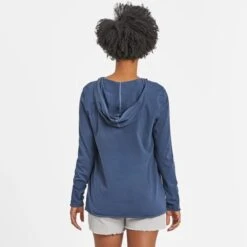 LIFE IS GOOD Women's Daisy Long-Sleeve Crusher Lite Hooded Tee -Women Activewear 2082669 403 alt1