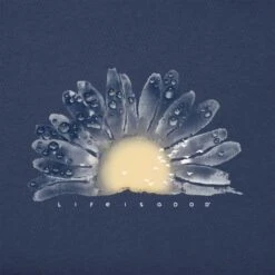 LIFE IS GOOD Women's Daisy Long-Sleeve Crusher Lite Hooded Tee -Women Activewear 2082669 403 alt3