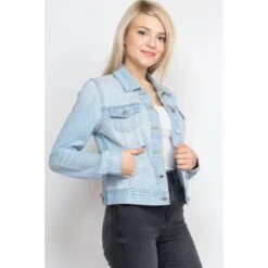 ASHLEY VINTAGE CHARM BY 26 Juniors' Denim Jacket -Women Activewear 2083875 406 alt2