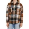 NO COMMENT Juniors' Oversized Boyfriend Flannel -Women Activewear 2083969 001 main