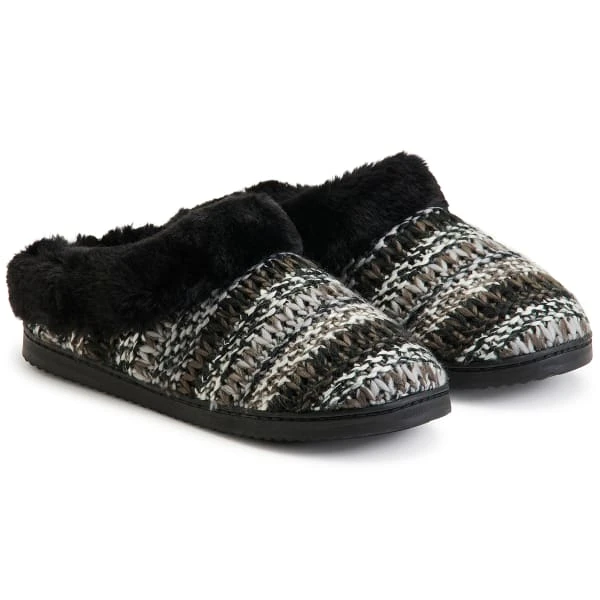 FAMOUS MAKER Women's Cora Striped Knit Clogs 3 FAMOUS MAKER Women's Cora Striped Knit Clogs