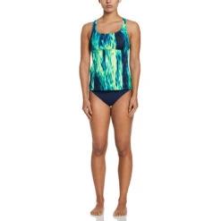 NIKE Women's Crossback Two-Piece Tankini Set -Women Activewear 2084429 430 alt5