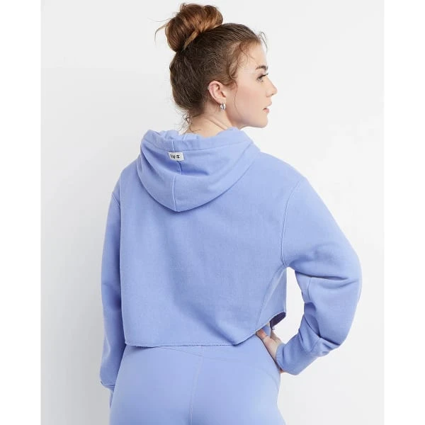 CHAMPION Juniors' Reverse Weave Crop Curve Hem Hoodie 4 CHAMPION Juniors' Reverse Weave Crop Curve Hem Hoodie - Image 2