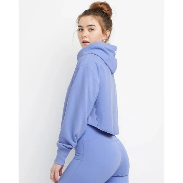 CHAMPION Juniors' Reverse Weave Crop Curve Hem Hoodie 5 CHAMPION Juniors' Reverse Weave Crop Curve Hem Hoodie - Image 3