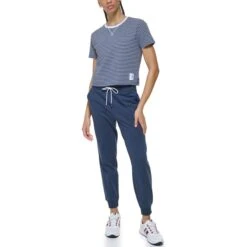 TOMMY HILFIGER Women's Cropped Short-Sleeve Crew -Women Activewear 2085560 402 alt3