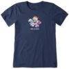 LIFE IS GOOD Women's Tie Dye Hibiscus Crusher-LITE Short-Sleeve Tee -Women Activewear 2086102 403 main