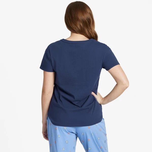 LIFE IS GOOD Women's Three Daisies Snuggle Up Relaxed Short-Sleeve Sleep Vee 4 LIFE IS GOOD Women's Three Daisies Snuggle Up Relaxed Short-Sleeve Sleep Vee - Image 2