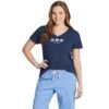 LIFE IS GOOD Women's Three Daisies Snuggle Up Relaxed Short-Sleeve Sleep Vee -Women Activewear 2087634 403 main