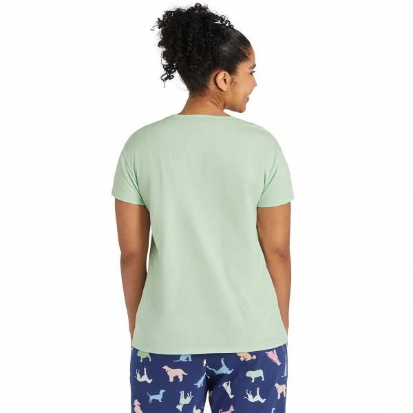 LIFE IS GOOD Women's Wag On Lab Snuggle Up Relaxed Short-Sleeve Sleep Vee 4 LIFE IS GOOD Women's Wag On Lab Snuggle Up Relaxed Short-Sleeve Sleep Vee - Image 2