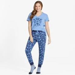 LIFE IS GOOD Women's Hummingbird Snuggle Up Sleep Joggers -Women Activewear 2087639 403 alt4