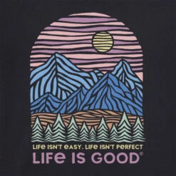 LIFE IS GOOD Women's Life Isn't Easy Long-Sleeve Crusher-LITE Tee -Women Activewear 2087665 001 alt2