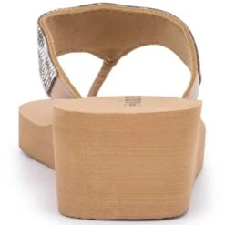 OLIVIA MILLER Women's Animal Print Wedge Sandals -Women Activewear 2087791 205 alt4