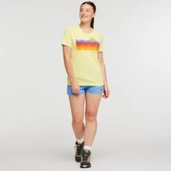 COTOPAXI Women's Disco Wave Organic Short-Sleeve Tee -Women Activewear 2088337 740 alt6