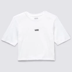 VANS Juniors' Flying V Cropped Short-Sleeve Crew Tee -Women Activewear 2089353 101 alt4