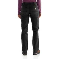 CARHARTT Women's 102323 Rugged Flex Loose Fit Canvas Double-Front Work Pant -Women Activewear 2089810 001 alt3