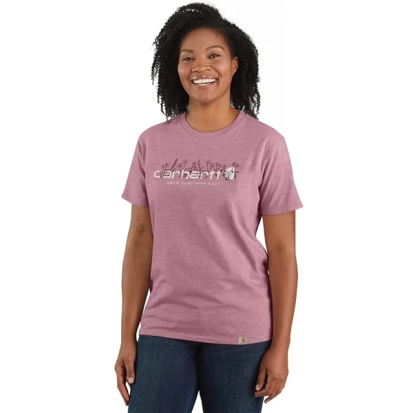 CARHARTT Women's 105736 Loose Fit Heavyweight Short-Sleeve Floral Logo Graphic T-Shirt 4 CARHARTT Women's 105736 Loose Fit Heavyweight Short-Sleeve Floral Logo Graphic T-Shirt - Image 2