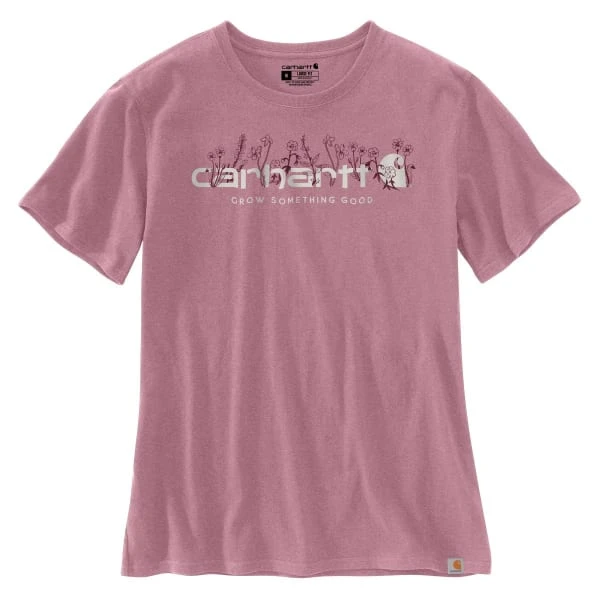 CARHARTT Women's 105736 Loose Fit Heavyweight Short-Sleeve Floral Logo Graphic T-Shirt 3 CARHARTT Women's 105736 Loose Fit Heavyweight Short-Sleeve Floral Logo Graphic T-Shirt